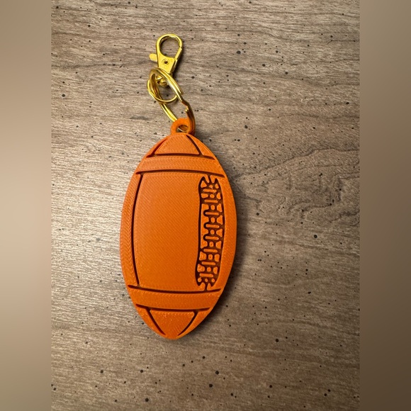 Accessories - Orange Football Keychain